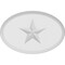 Ekena Millwork Standard Dalton Star Rosette With Rounded Edge, 4"W x 2 3/4"H x 3/4"P ROSP040X028X075DAL08 - alternate 2